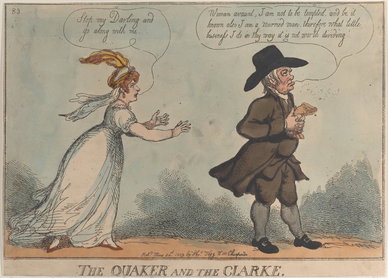 De Quaker en de Clarke, 24 mei 1809 door Thomas Rowlandson