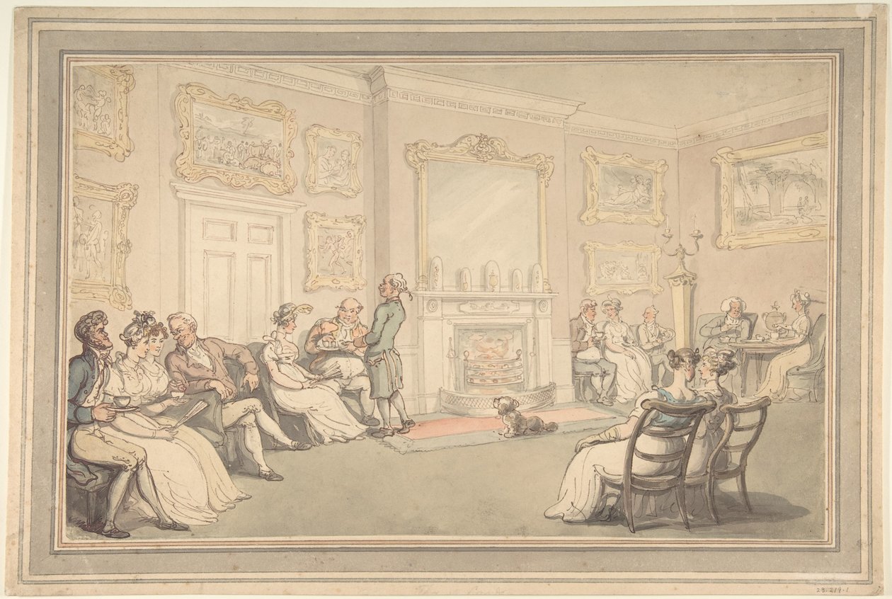 De receptie door Thomas Rowlandson
