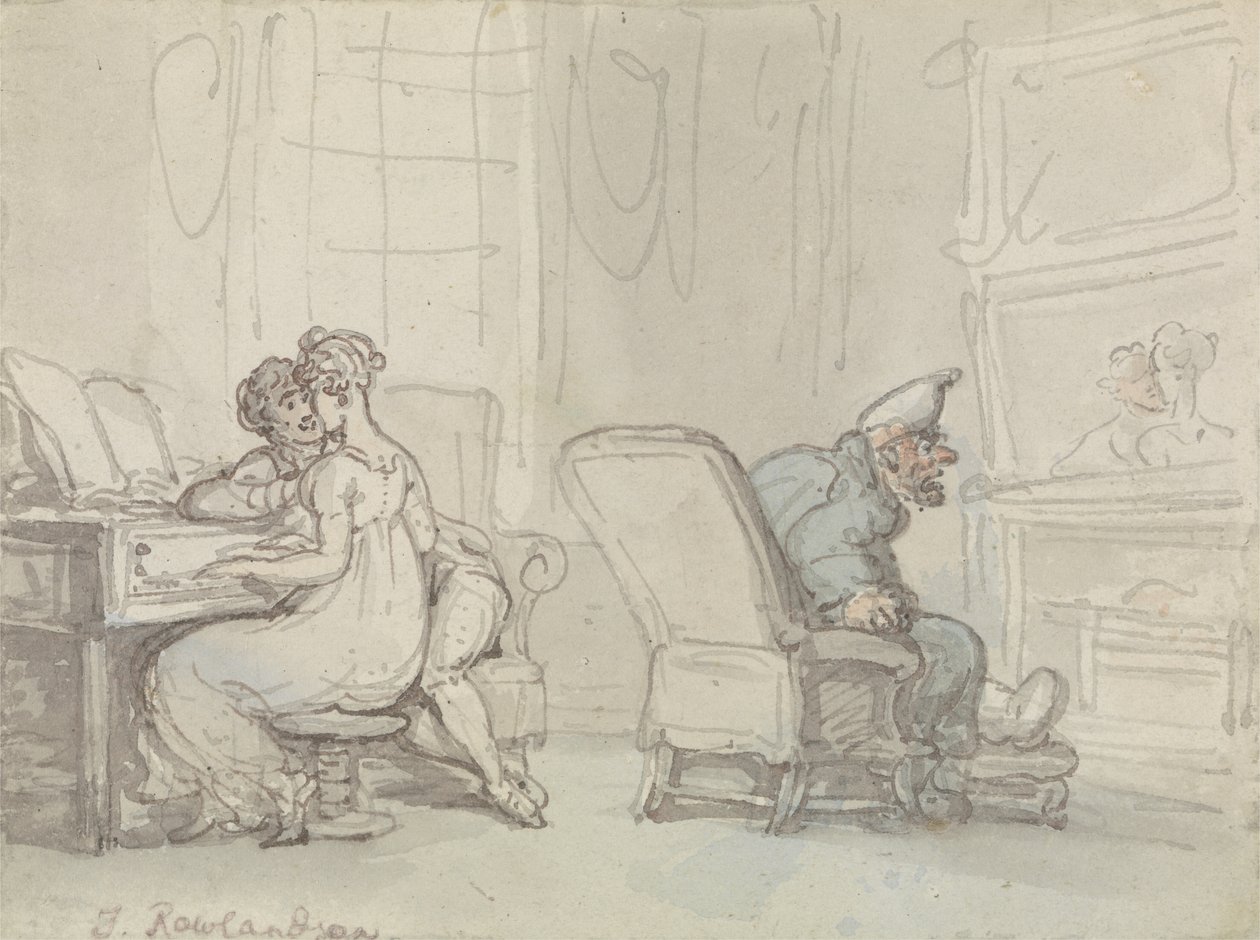 De Reflectie door Thomas Rowlandson