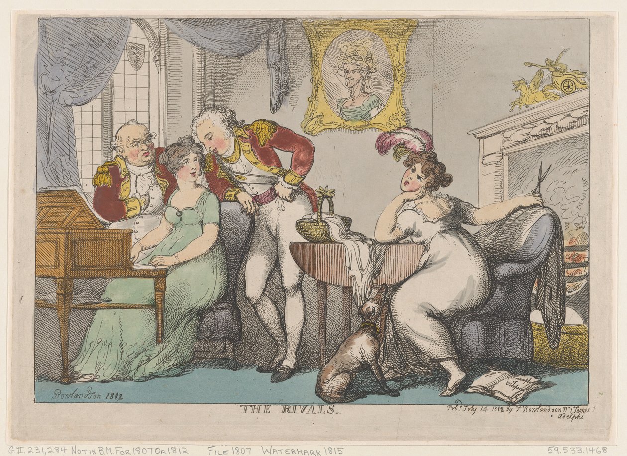 De Rivalen, 14 juli 1807 door Thomas Rowlandson