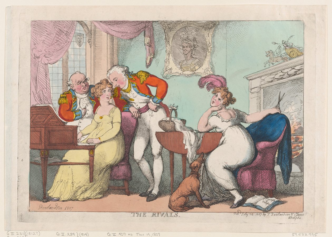 De Rivalen door Thomas Rowlandson