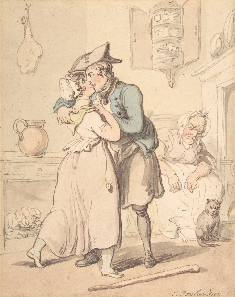 De Terugkeer van de Matroos van Actieve Dienst, 1780-1827 door Thomas Rowlandson