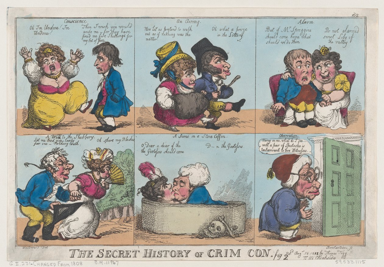 De geheime geschiedenis van Crim Con, Fig. 2, 18 augustus 1812 door Thomas Rowlandson