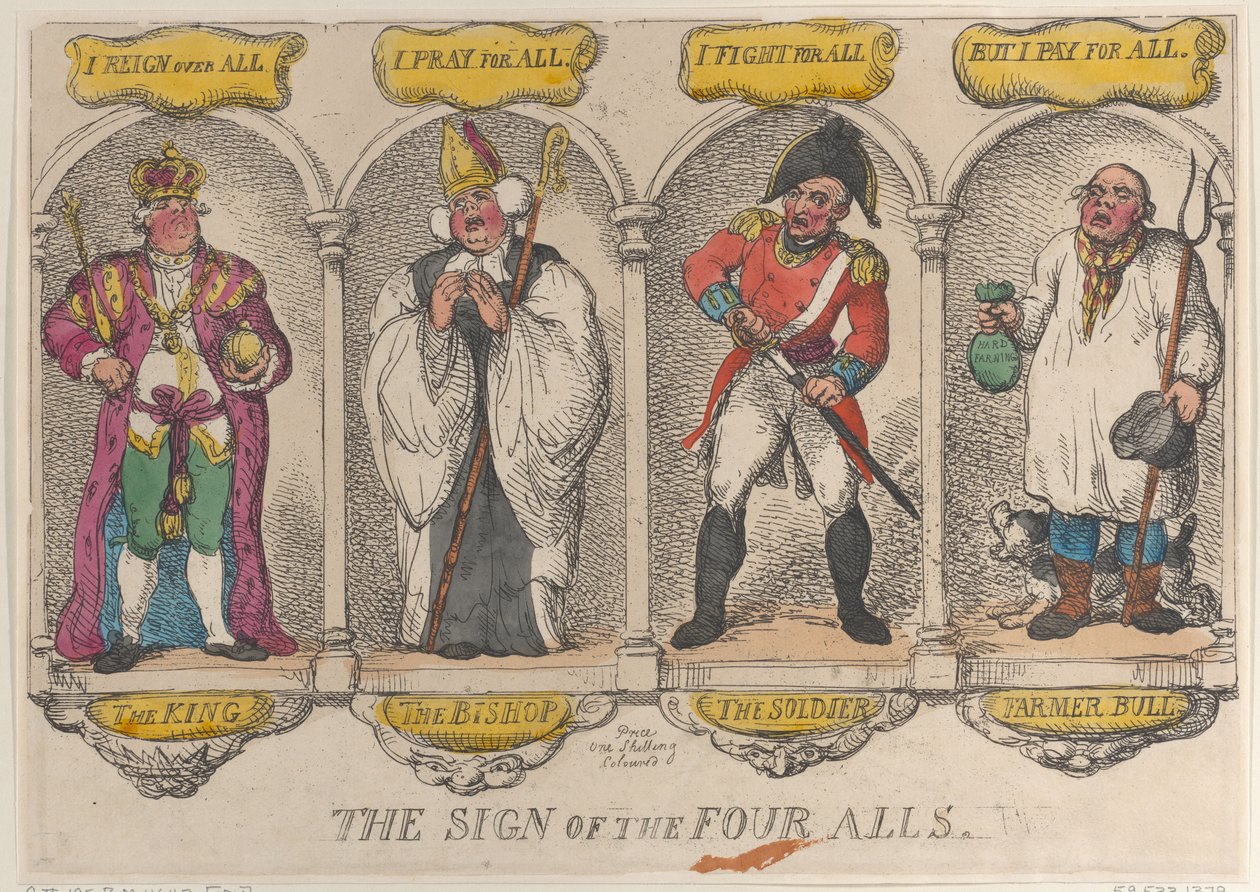 Het Teken van de Vier Allen, 1810 door Thomas Rowlandson