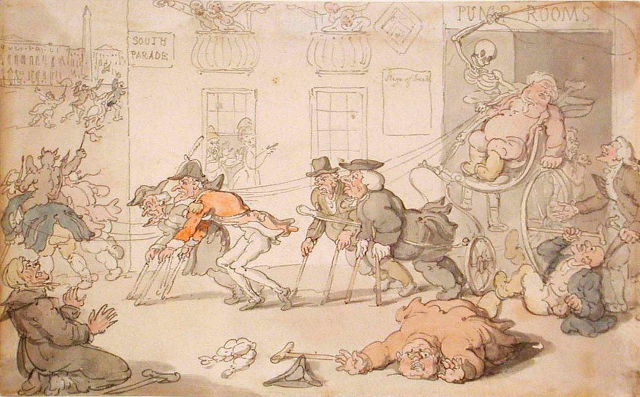 Het toneel van de dood door Thomas Rowlandson