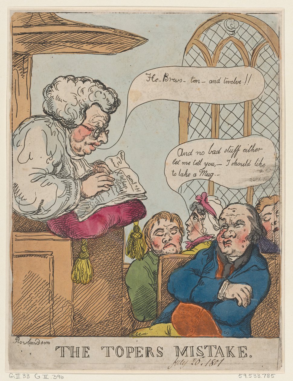 De Vergissing van de Dronkaard, 20 juli 1801 door Thomas Rowlandson