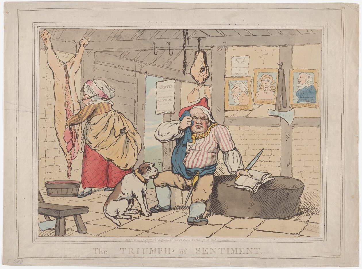 De triomf van sentiment door Thomas Rowlandson