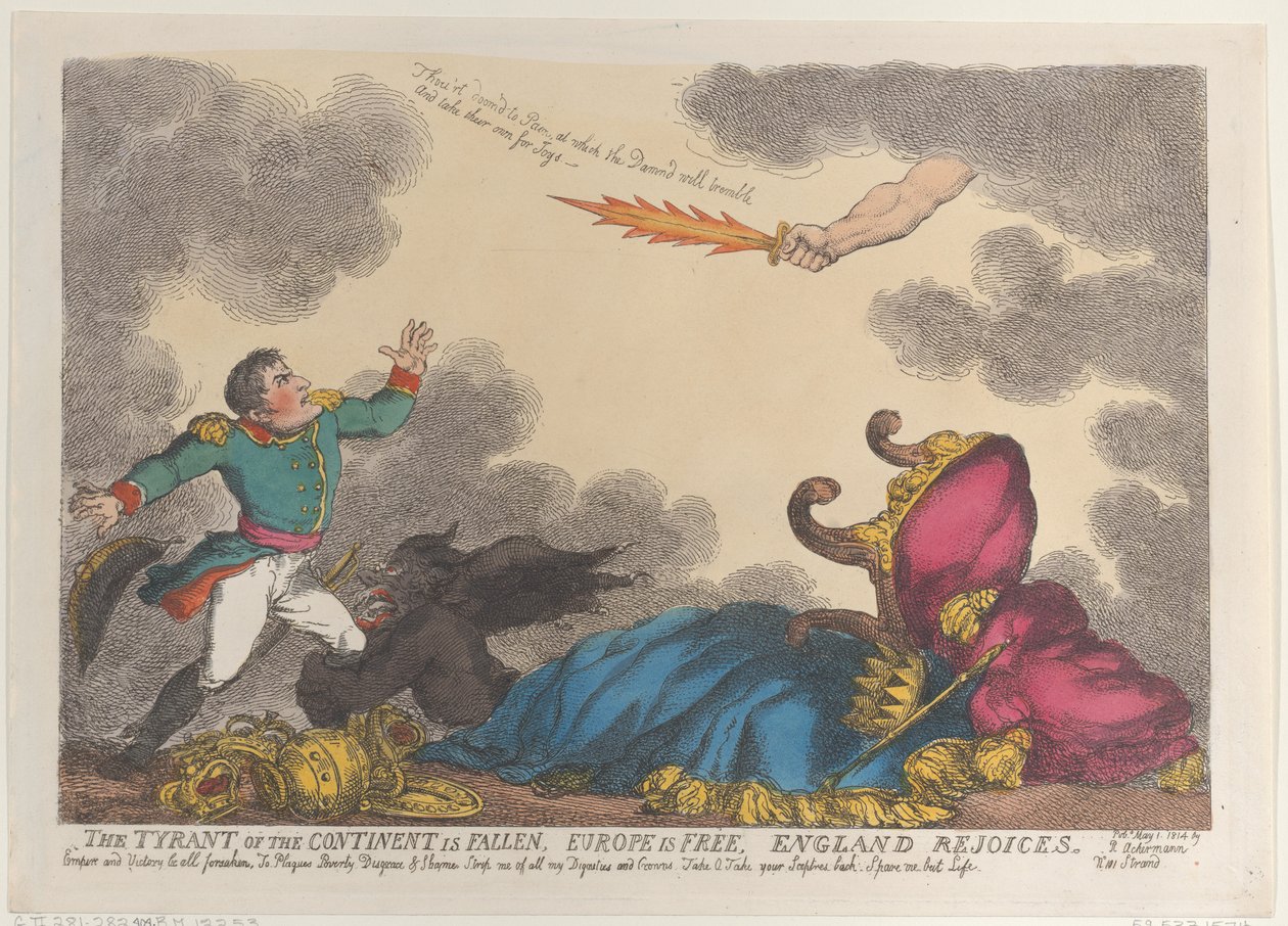 De Tirannie van het Continent is Gevallen, Europa is Vrij, Engeland Verheugt Zich door Thomas Rowlandson