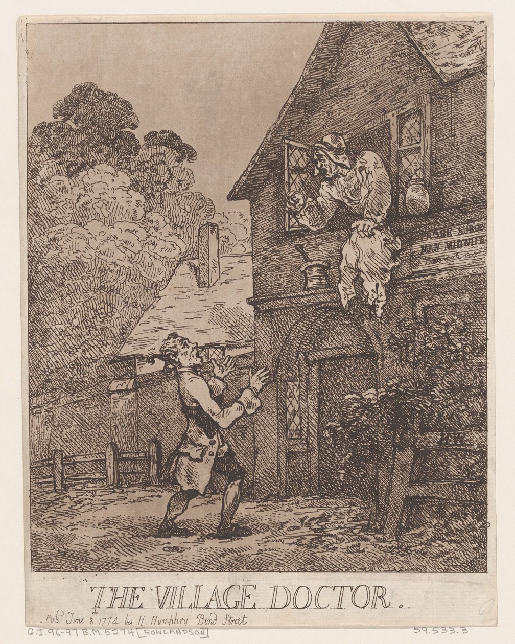 De dorpsdokter door Thomas Rowlandson