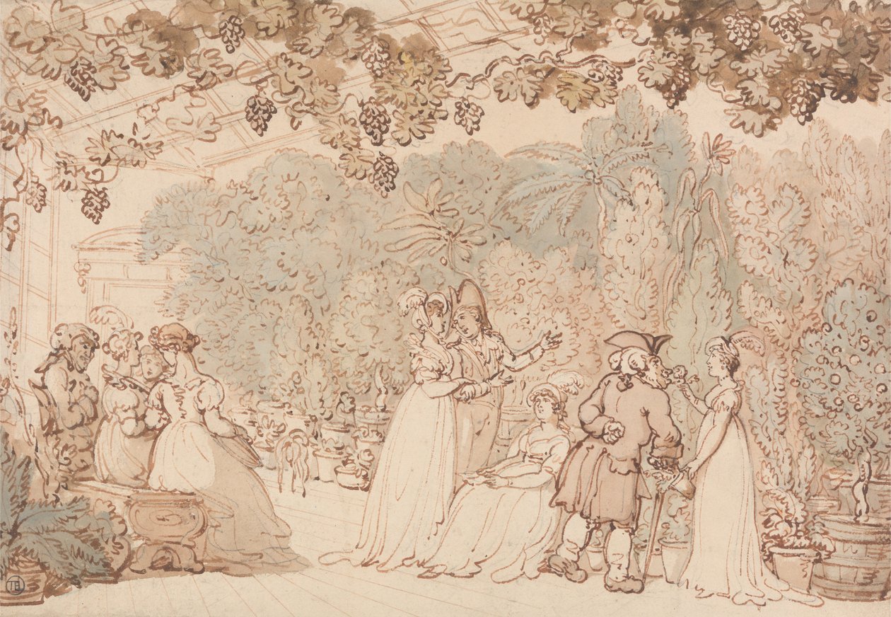 The Vinery door Thomas Rowlandson