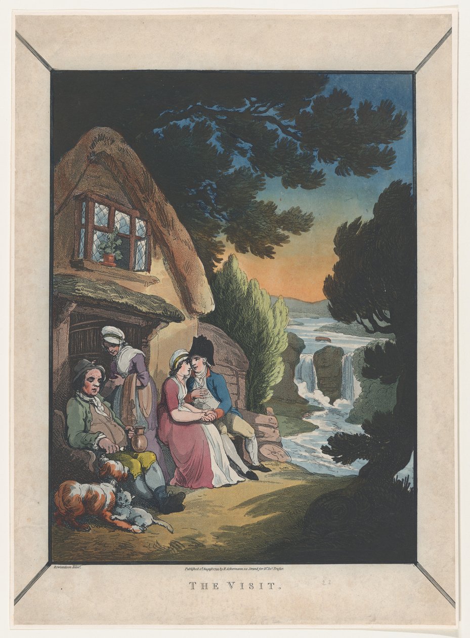 Het bezoek, 1 augustus 1799 door Thomas Rowlandson