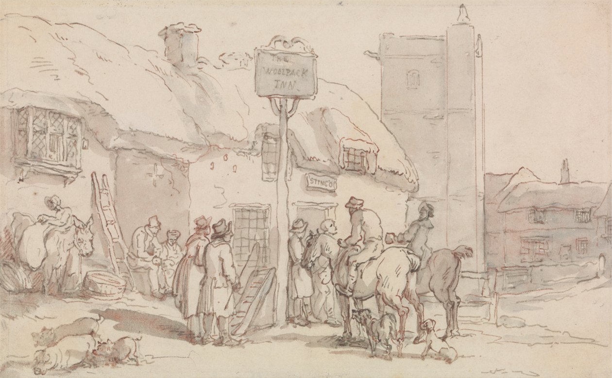 De Woolpack Inn door Thomas Rowlandson