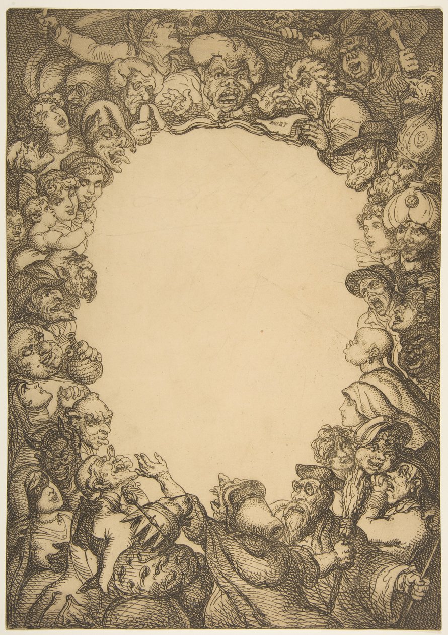 Titelpagina, The Caricature Magazine, or Mirror of Mirth door Thomas Rowlandson