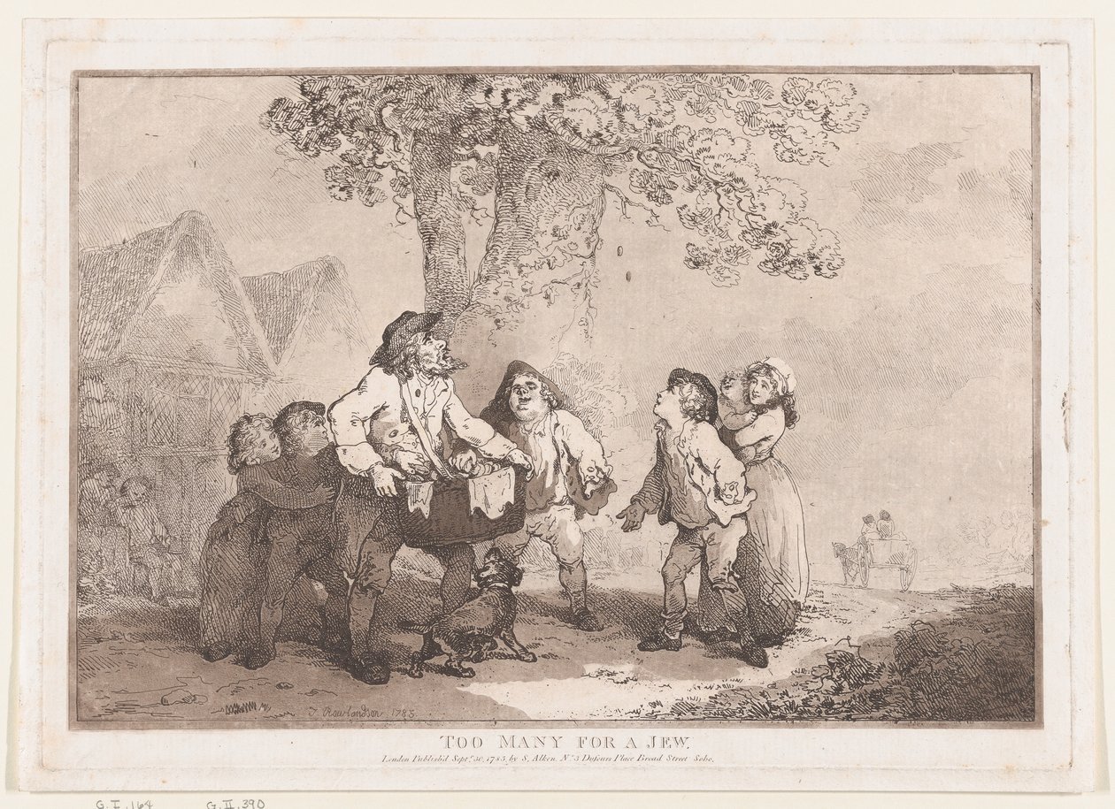 Te Veel voor een Jood, 20 september 1785 door Thomas Rowlandson