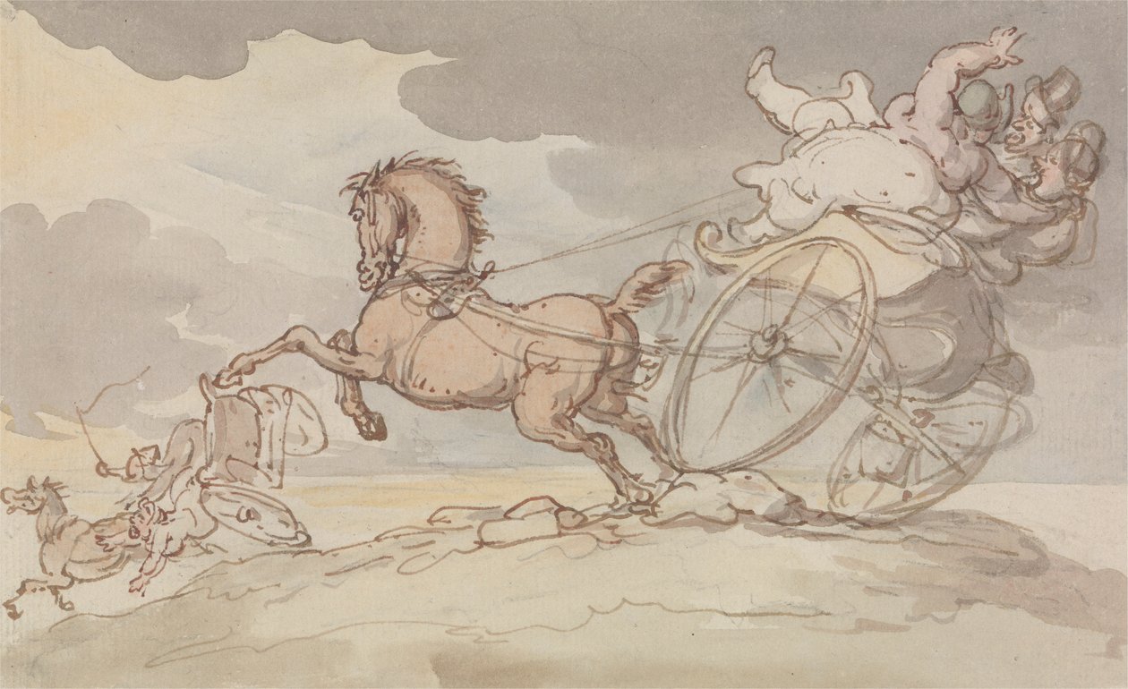 Twee Gigs in Problemen door Thomas Rowlandson