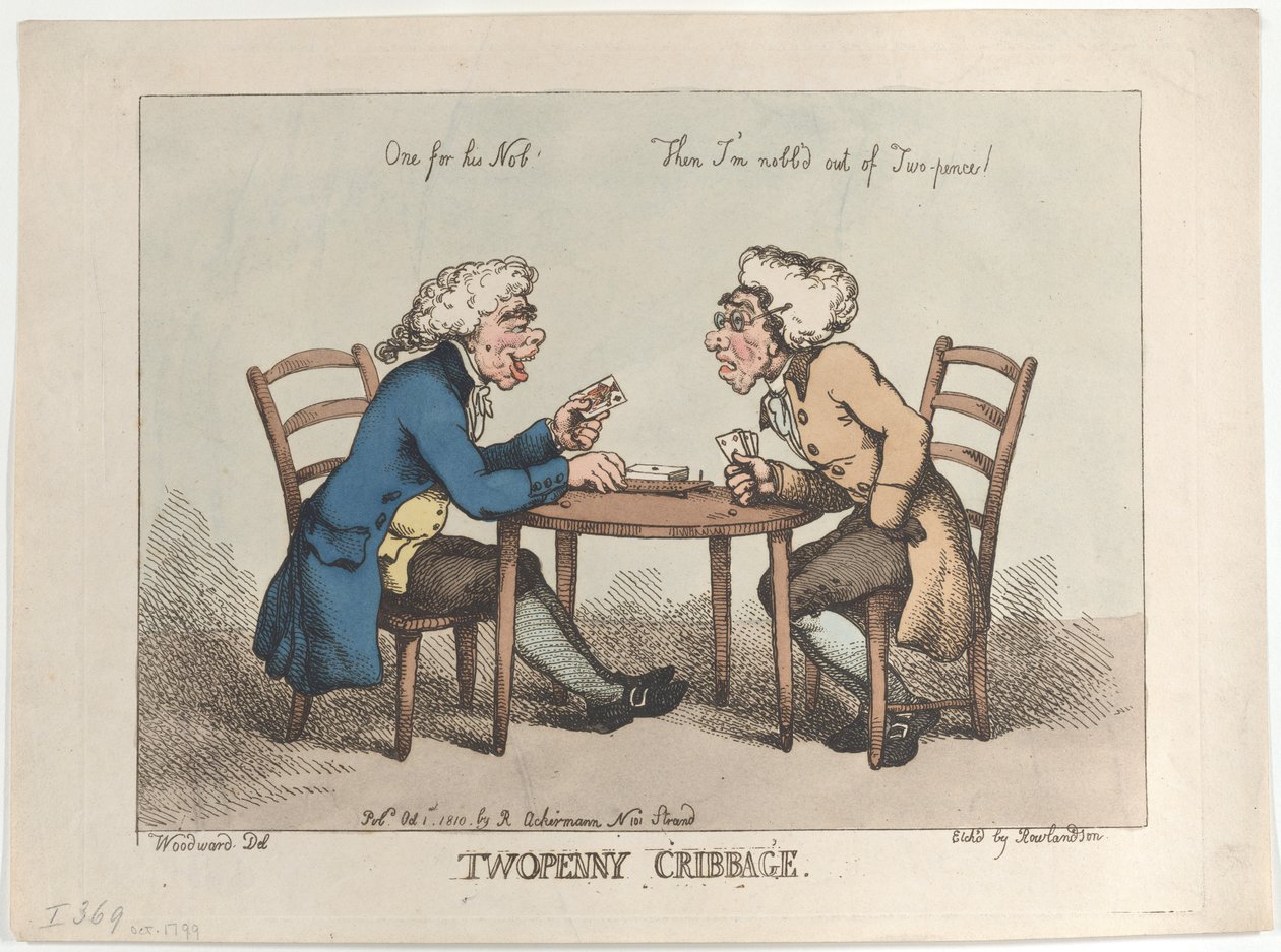Twopenny Cribbage, [1 oktober 1799], heruitgegeven 1810 door Thomas Rowlandson
