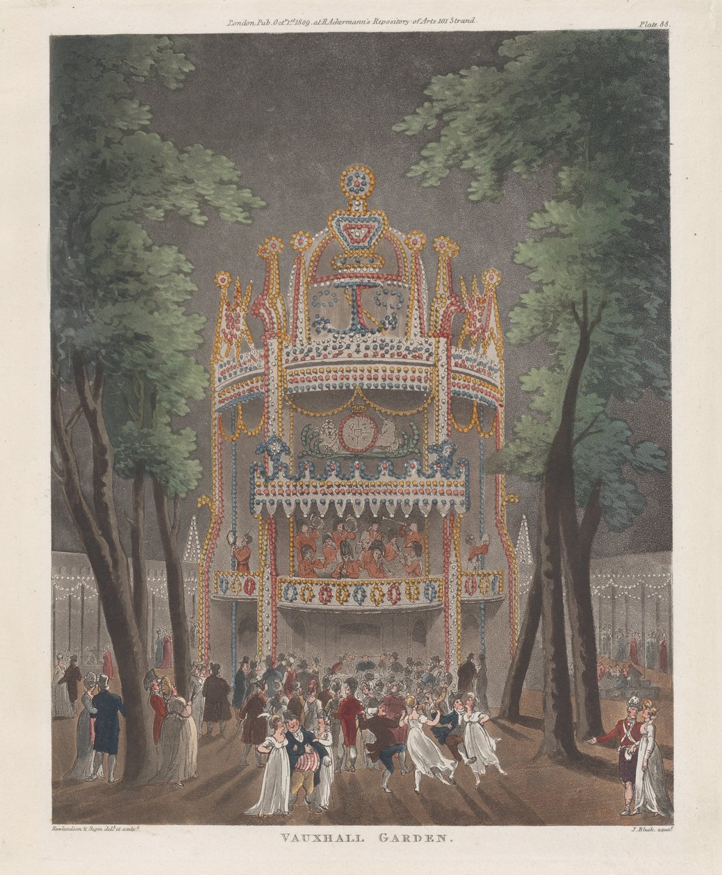 Vauxhall Garden, 2 oktober 1809 door Thomas Rowlandson