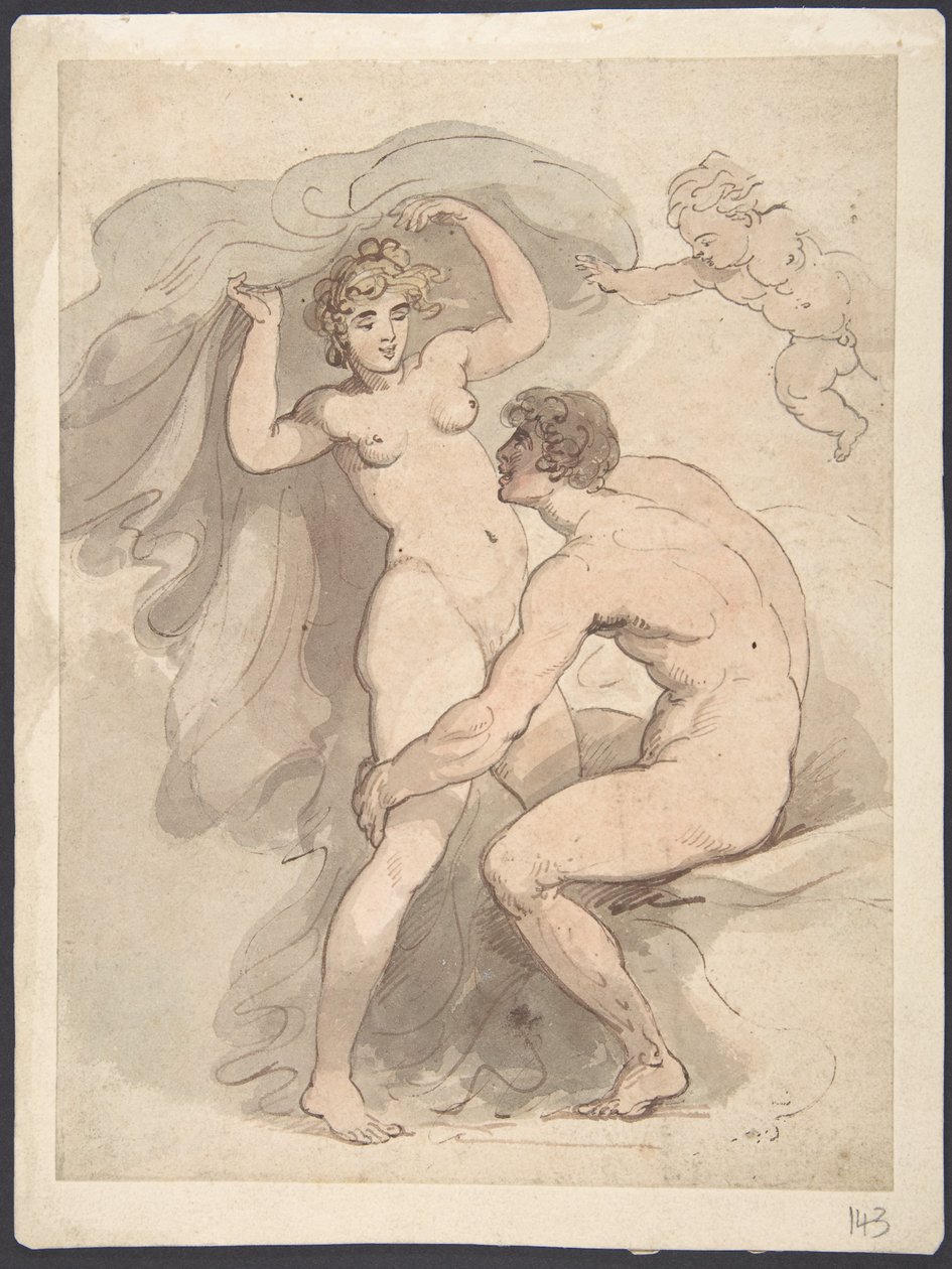Venus, Anchises en Cupido door Thomas Rowlandson