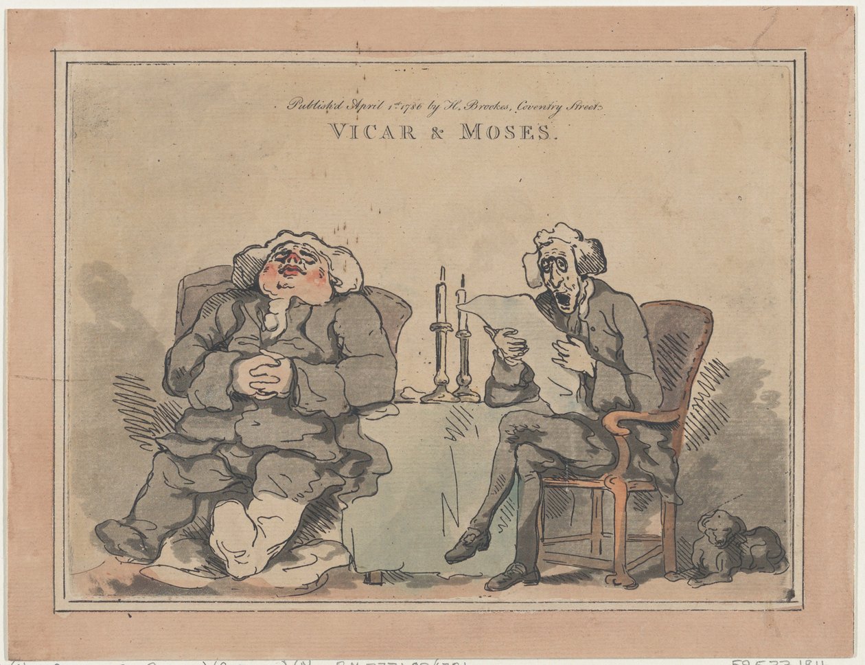 Vicar & Moses, 1 april 1786 door Thomas Rowlandson
