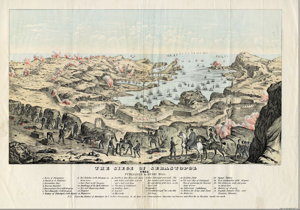 Het beleg van Sebastopol, 1855 door Thomas S. Sinclair