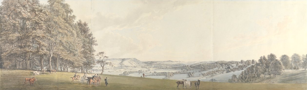 Een Uitzicht op Boxhill vanuit Norbury Park, Surrey door Thomas Sandby