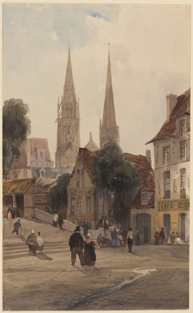 Een straat in Chartres door Thomas Shotter Boys