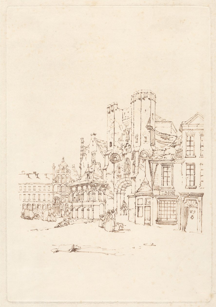 Kasteel van de Graven van Vlaanderen, Gent door Thomas Shotter Boys