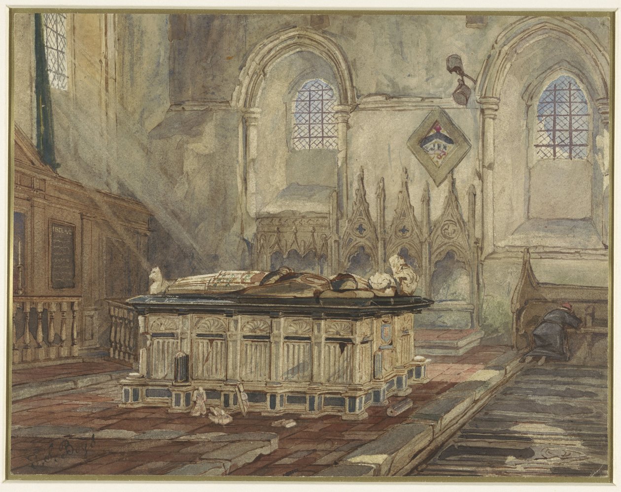 Graftombe van Sir George Broke, Lord Cobham en zijn vrouw Anne door Thomas Shotter Boys