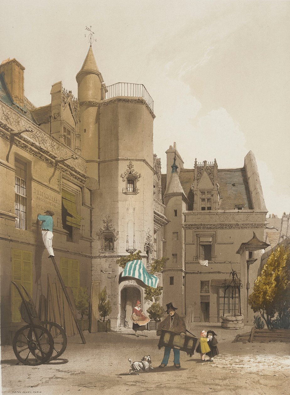Hôtel de Cluny, Parijs door Thomas Shotter Boys