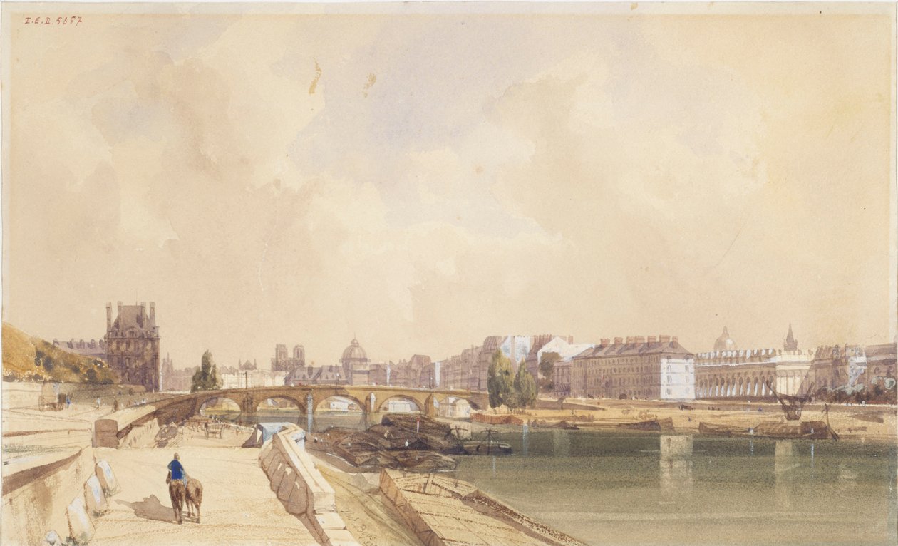 De Pont Royal in 1833 door Thomas Shotter Boys