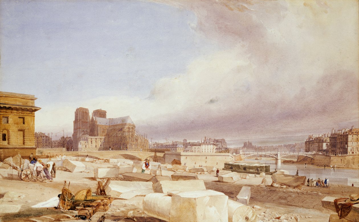 Notre Dame vanaf de Quai St. Bernard door Thomas Shotter Boys
