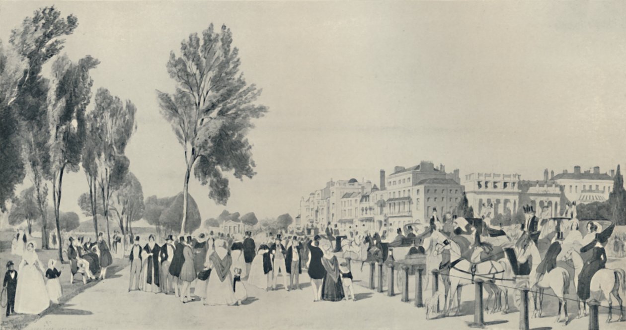 Maatschappij in Hyde Park, 1842 door Thomas Shotter Boys
