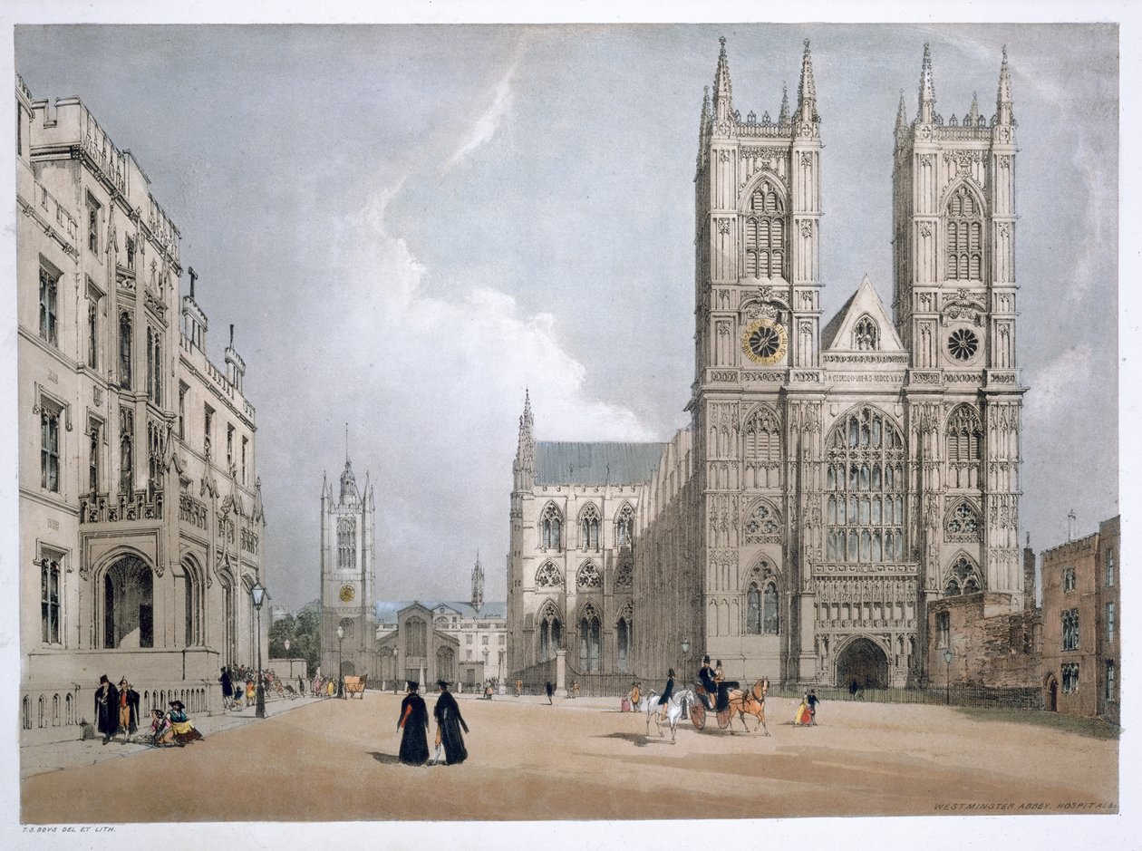 Westminster Abbey en Ziekenhuis, Londen door Thomas Shotter Boys