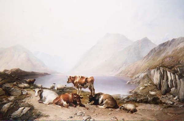 Een pauze op de tocht, Loch Etive door Thomas Sidney Cooper