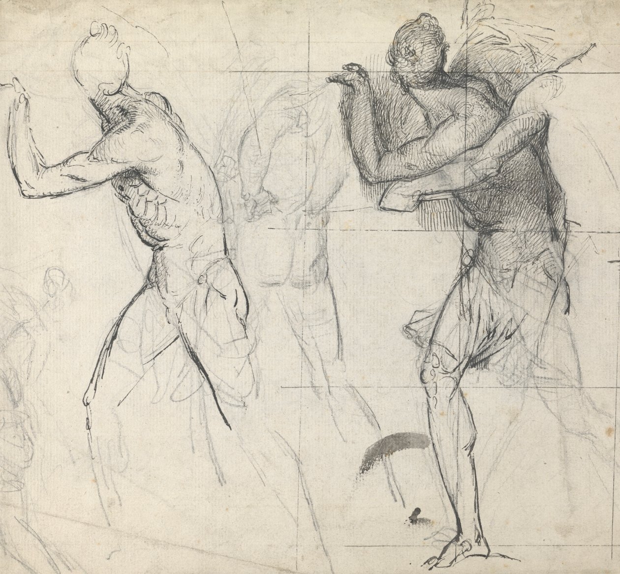 Schets van Klassieke Figuren in Actie door Thomas Stothard