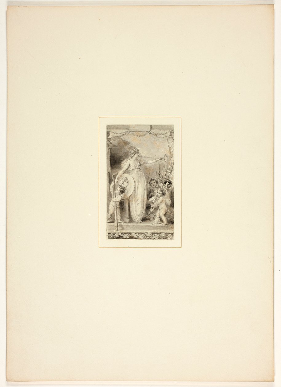 Studie voor een plaat uit De taak door Thomas Stothard
