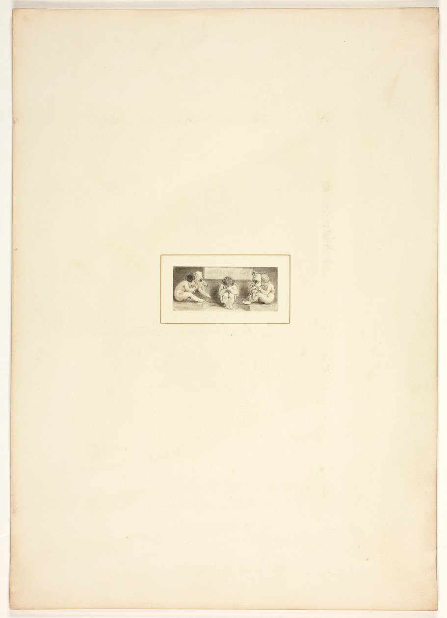 Studie voor een plaat uit De taak door Thomas Stothard
