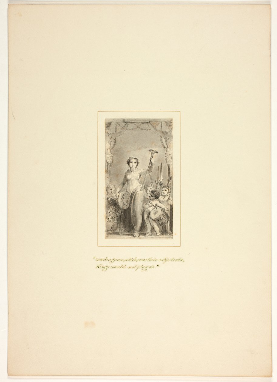 Studie voor een plaat uit De taak door Thomas Stothard