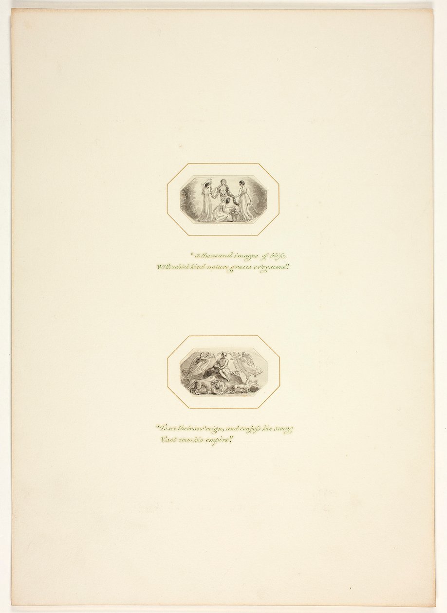 Studie voor een plaat uit The Task door Thomas Stothard