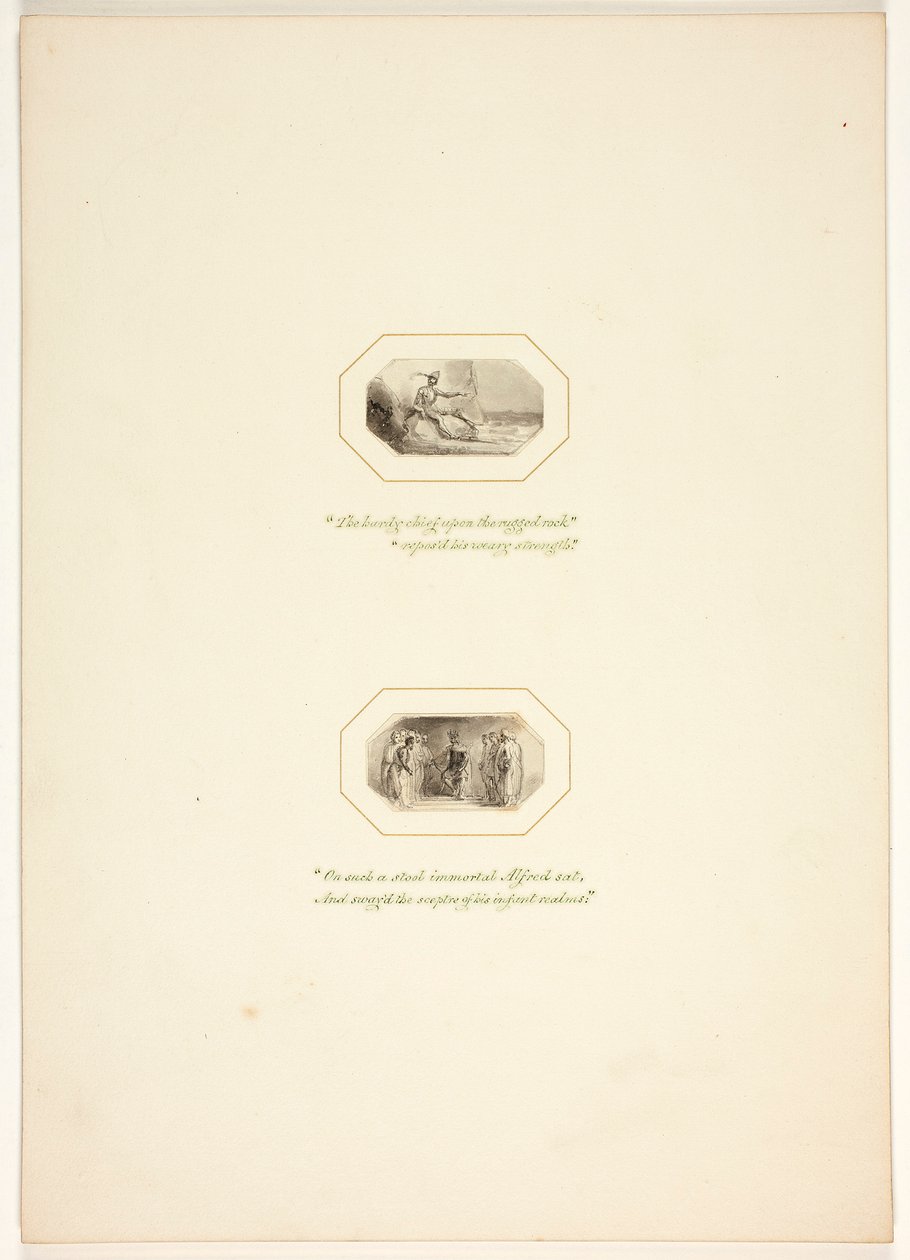Studie voor een plaat uit The Task door Thomas Stothard