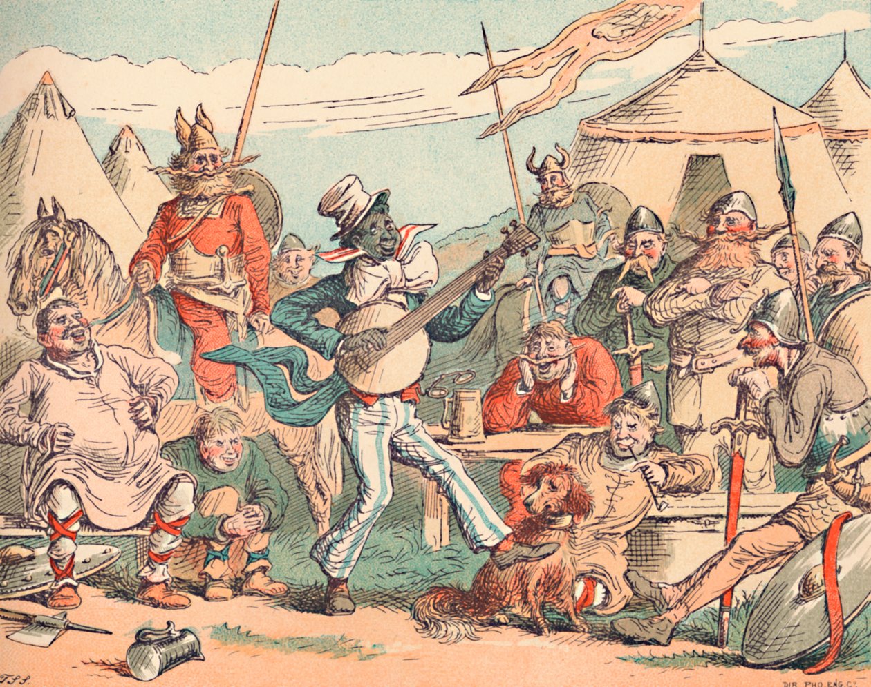 Koning Alfred in het Deense kamp, ca. 1884 door Thomas Strong Seccombe