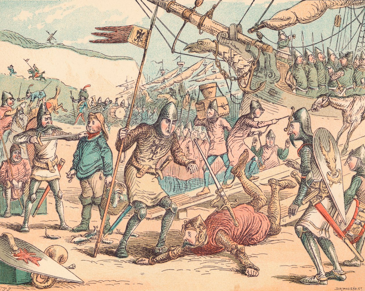 De Landing van Willem de Veroveraar, c1884 door Thomas Strong Seccombe