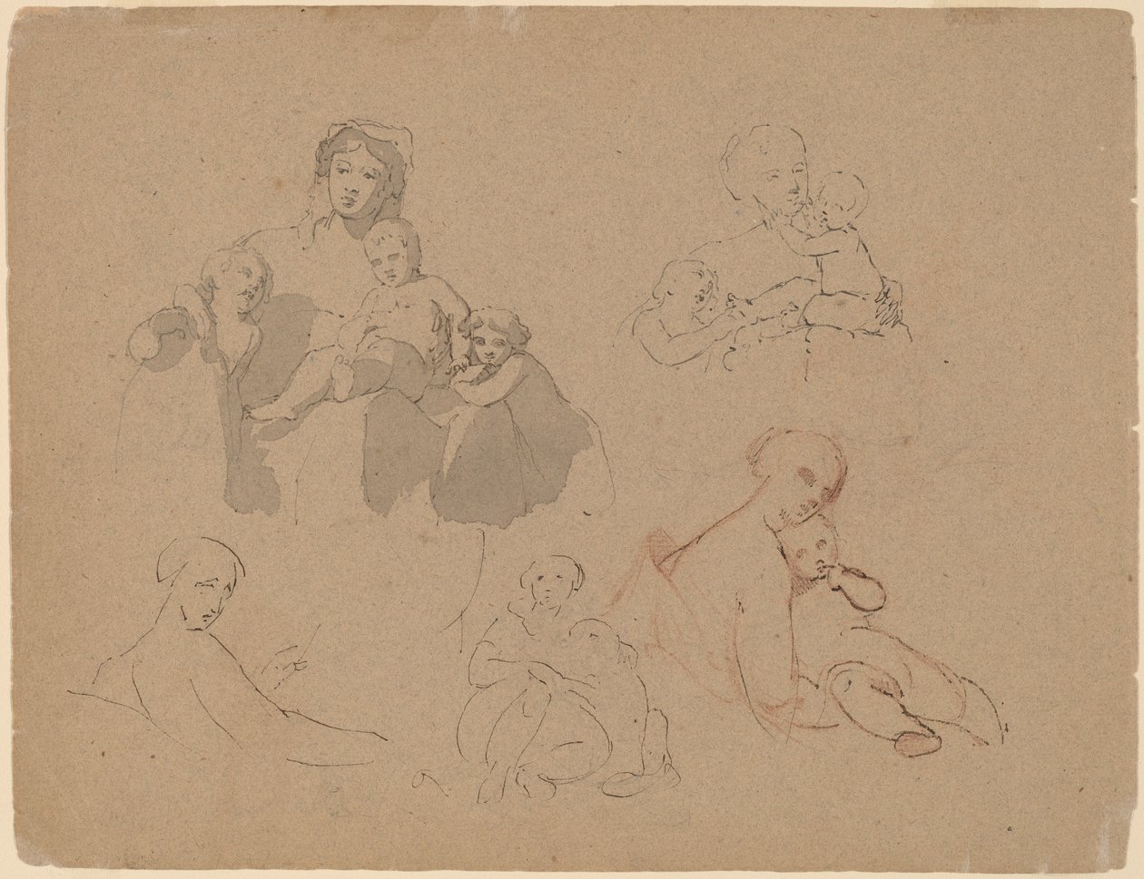Studies: Majoor Thomas Biddle en Thomas Wilcocks Sully door Thomas Sully