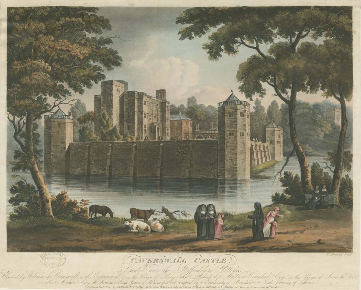 Caverswall Castle door Thomas Sutherland