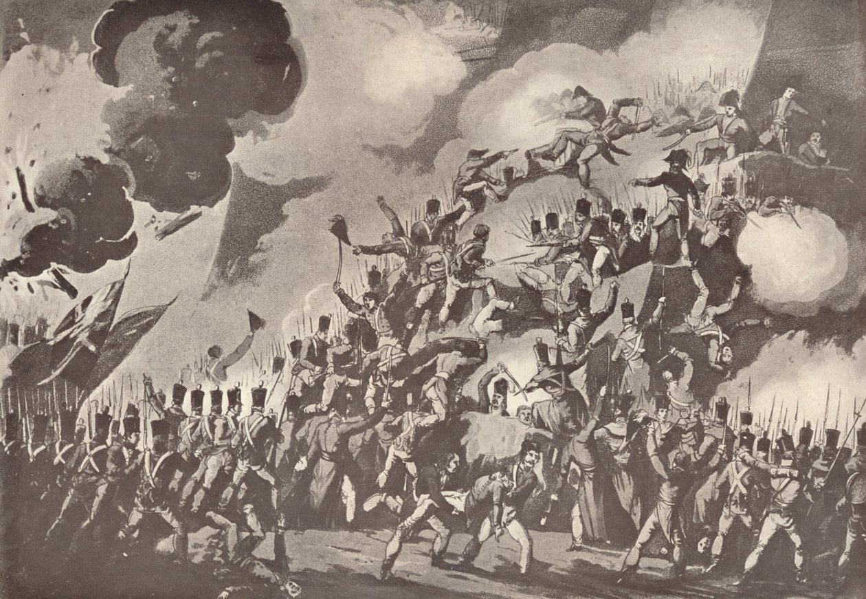 Bestorming van St. Sebastian, 31 augustus 1813, 1909 door Thomas Sutherland