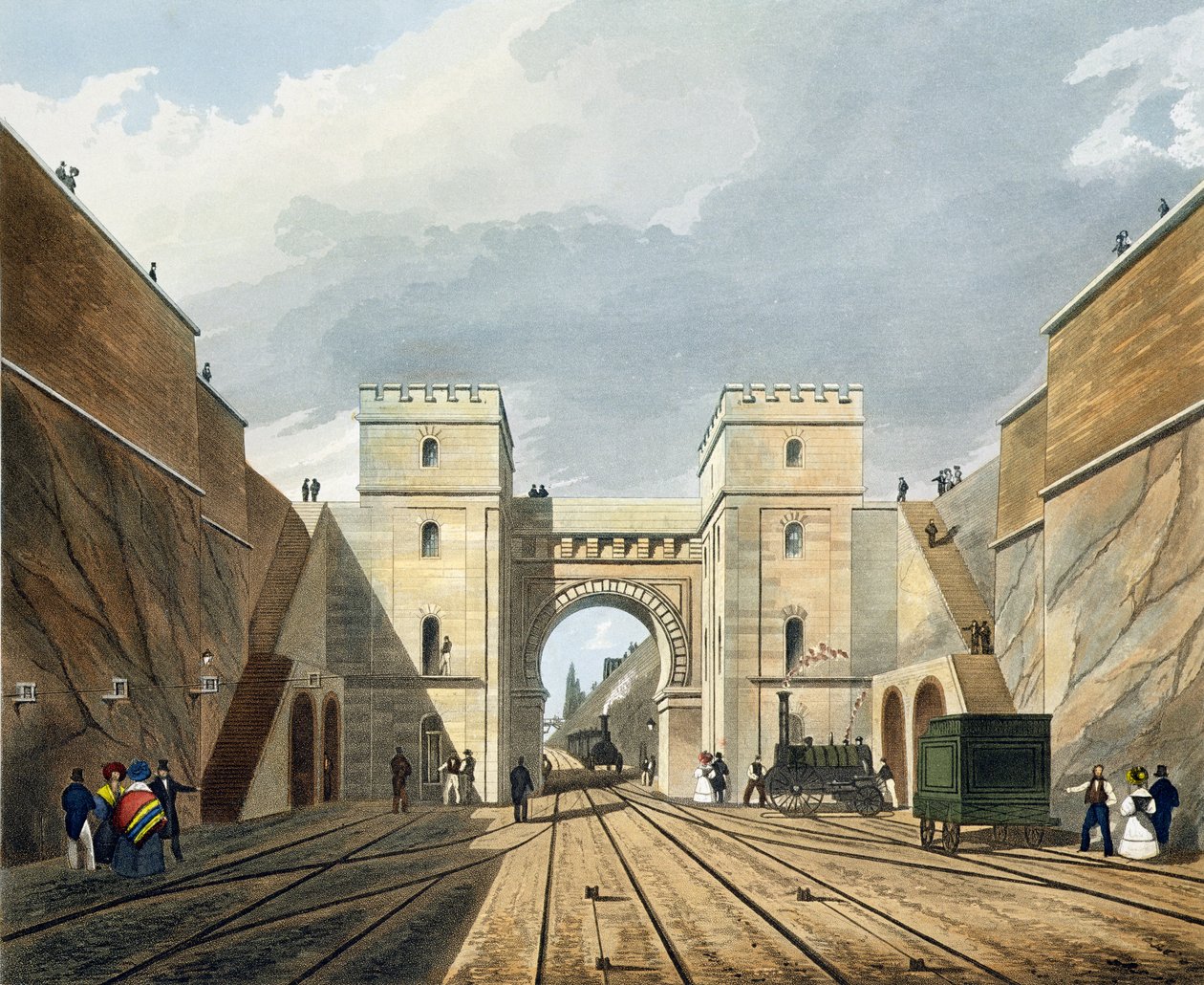 Moorse boog, gezien vanuit de tunnel, plaat 10 uit 