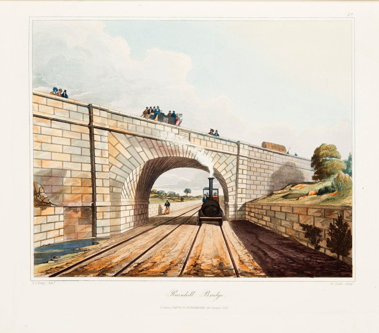 Rainhill Bridge, Chat Moss, nabij Liverpool door Thomas Talbot Bury