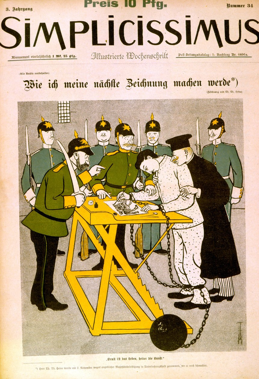 Censuur van de Duitse pers door Thomas Theodor Heine