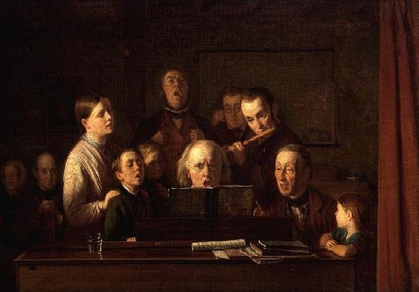 Oefenen voor een dorpsconcert door Thomas Webster