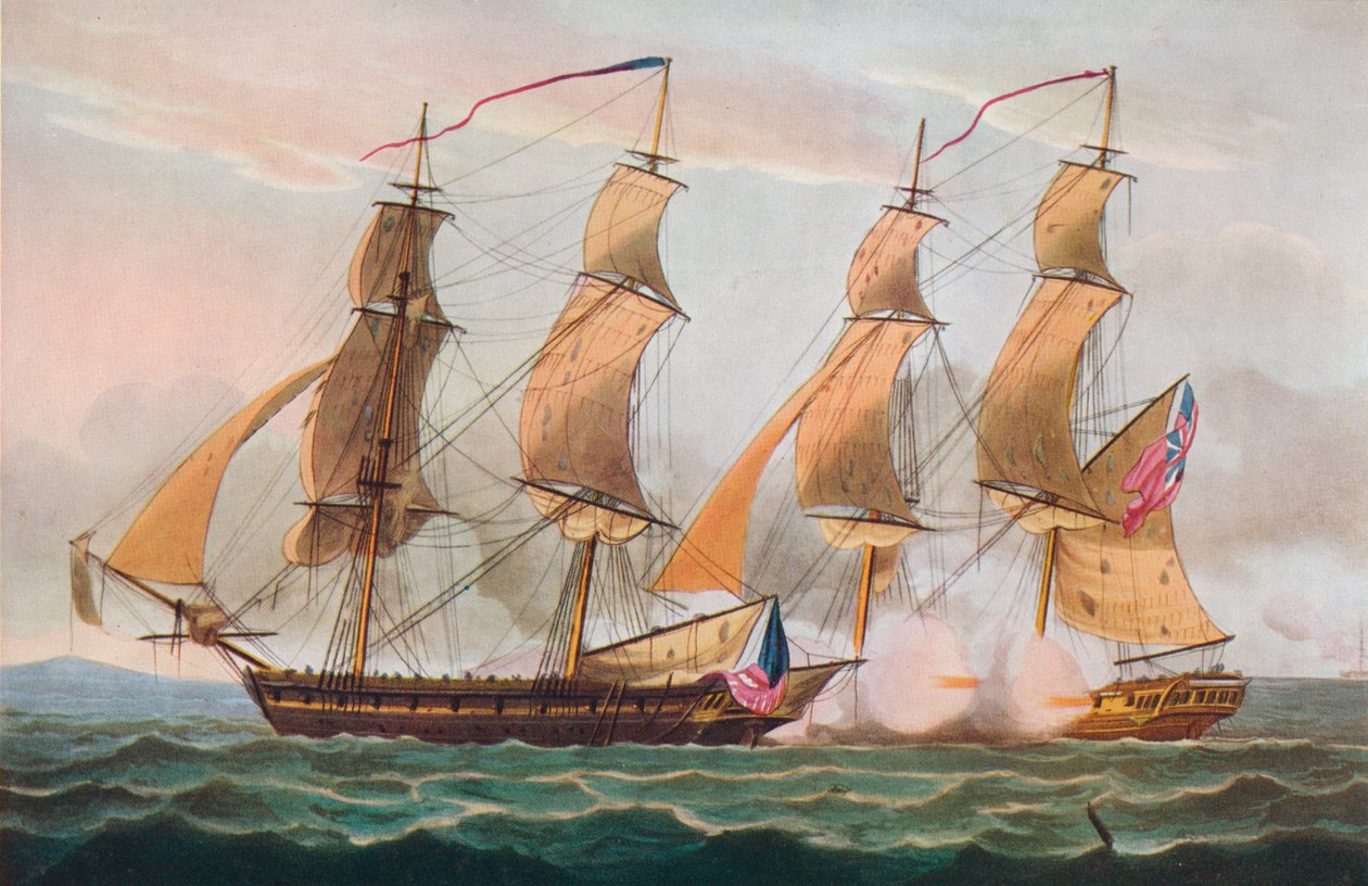 Een duel tussen brikken, ca. 1817 door Thomas Whitcombe
